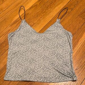 Gaze Pale Blue Cheetah Print tank top